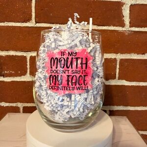 Last Minute Gift 🎁 Funny Quote Stemless Wine Glass